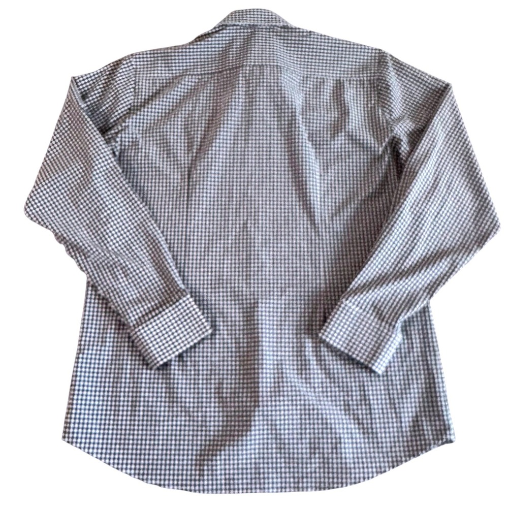 Mizzen+Main XL Trim Fit Blue White Gingham Men's Leeward Collection Dress Shirt - Picture 3 of 10